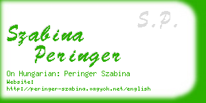 szabina peringer business card